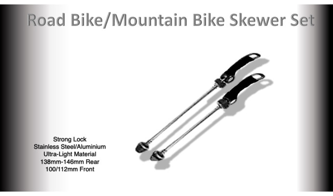 QUICK RELEASE SKEWERS SET ( 100mm front & 135mm rear )
