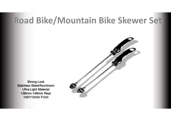 QUICK RELEASE SKEWERS SET ( 100mm front & 135mm rear )