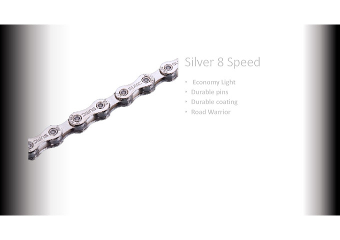 8s CHAIN 116 LINKS (SX8) Silver