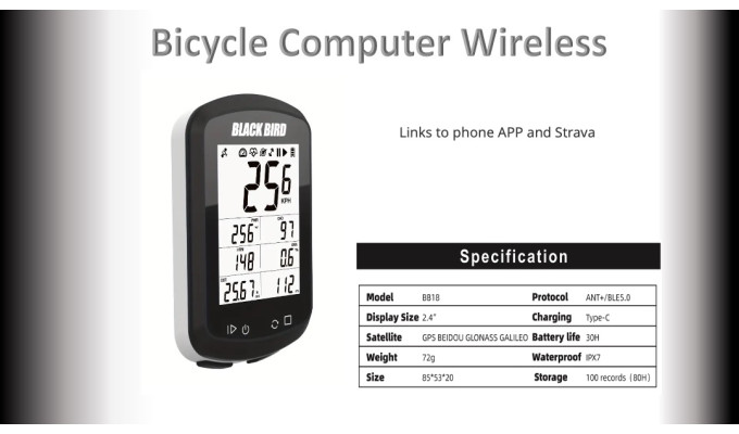 BICYCLE COMPUTER GPS - Power-Cadence etc