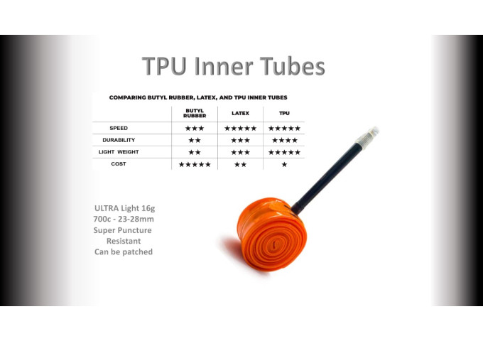 TUBE TPU 700c X 23/28C AV60MM (38g)