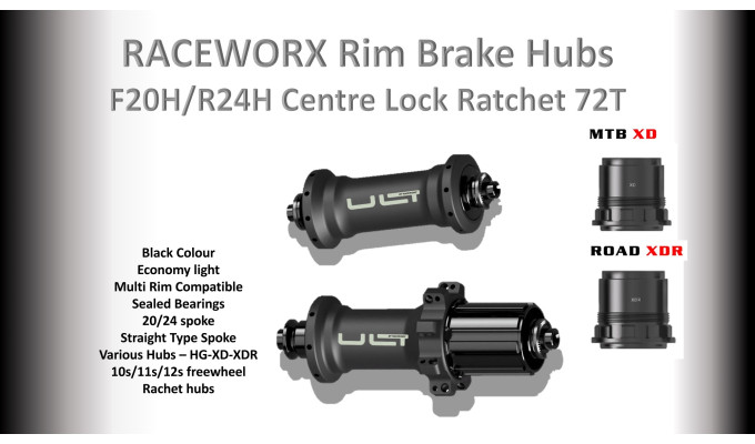 HUBS Set for Carbon/Aluminium Rim Brake  F20/F24